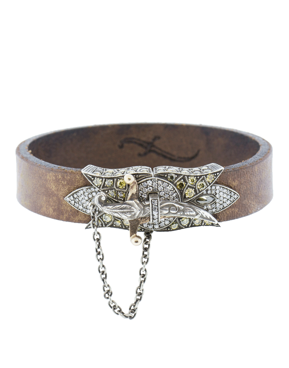 SEVAN BICAKCI-Sword Clasp Leather Bracelet-ROSE GOLD