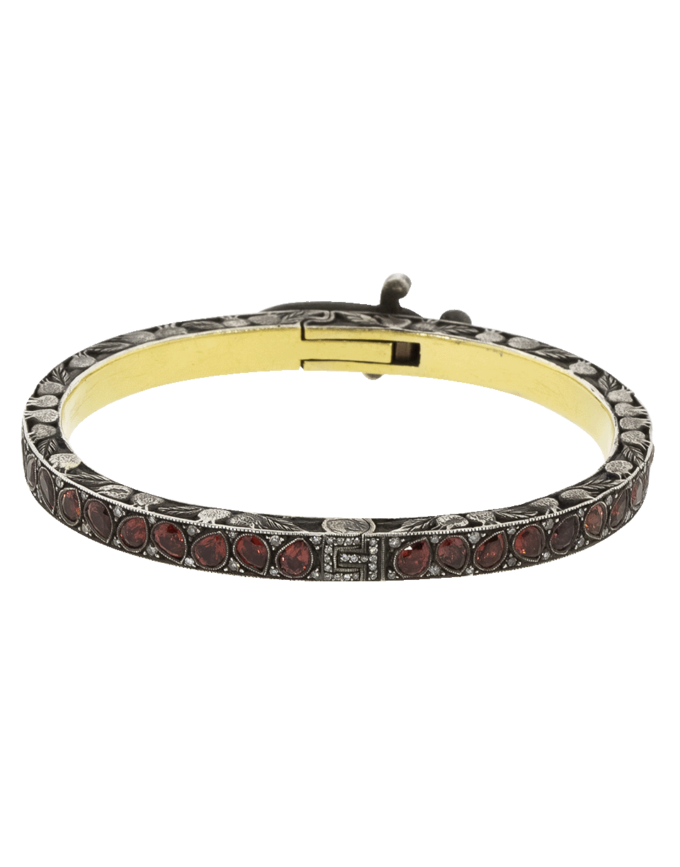 SEVAN BICAKCI-Hinged Red Sapphire And Diamond Bangle-YELLOW GOLD