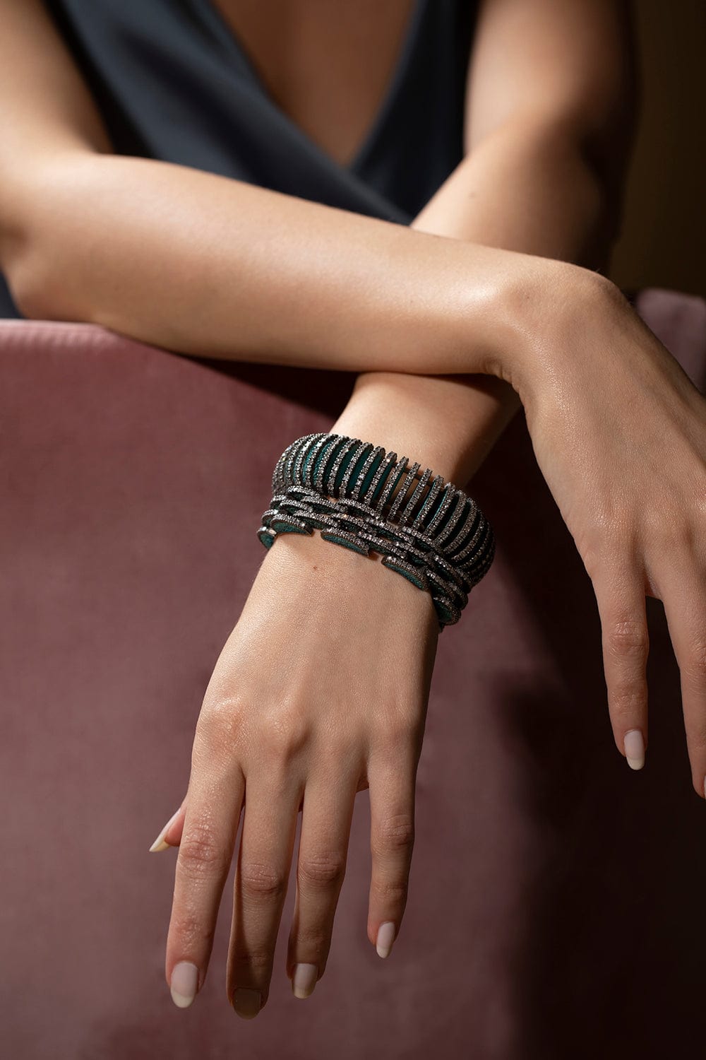 SEVAN BICAKCI-Ombre Caterpillar Cuff-YELLOW GOLD