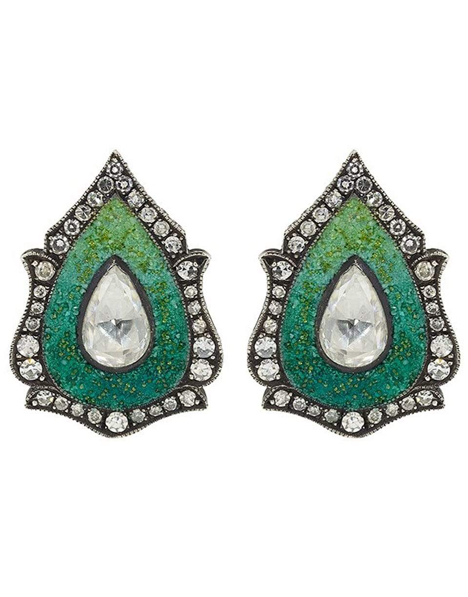 SEVAN BICAKCI-Micro Mosaic Teardrop Earring-YELLOW GOLD