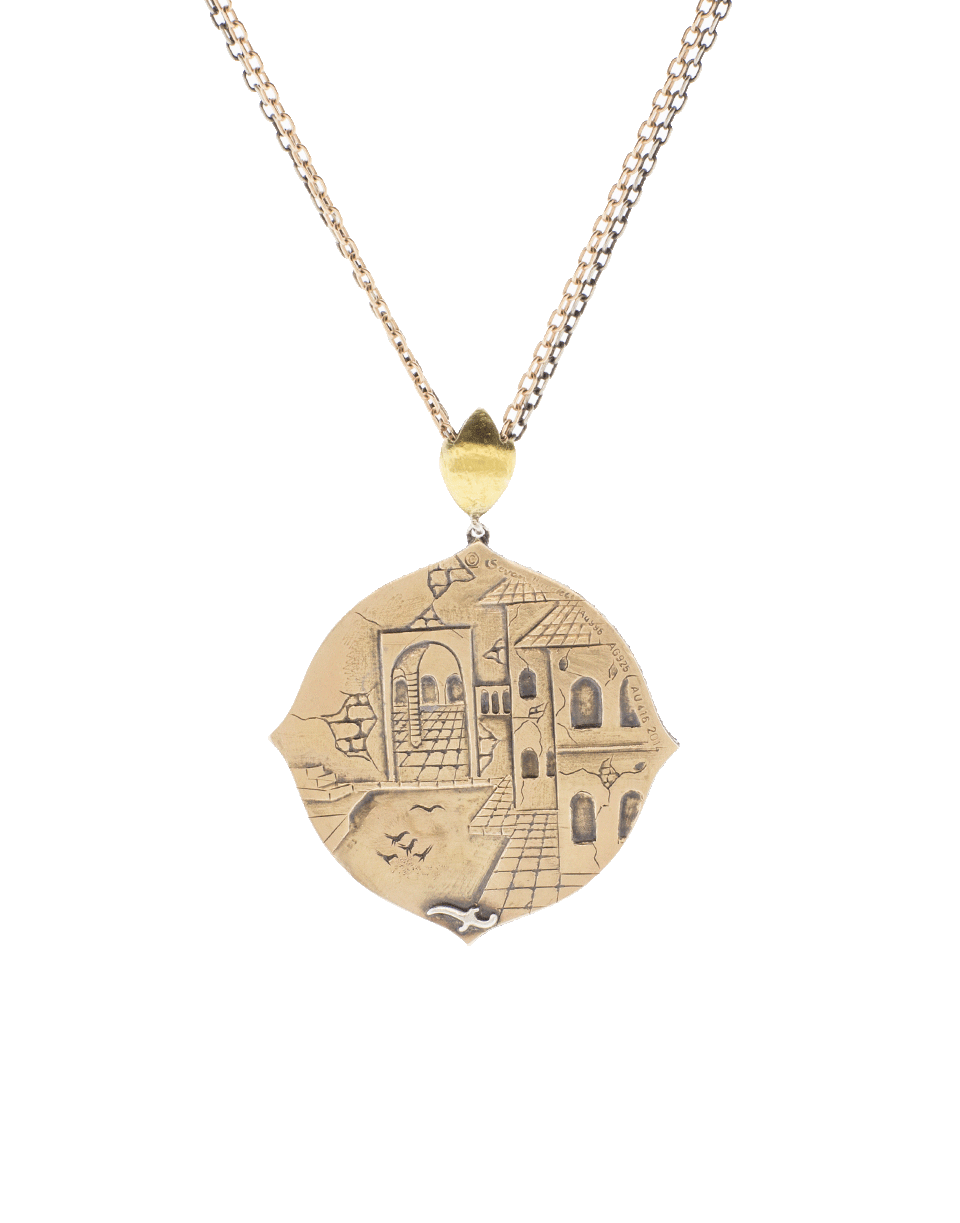 SEVAN BICAKCI-Carved Seagulls Necklace-ROSE GOLD