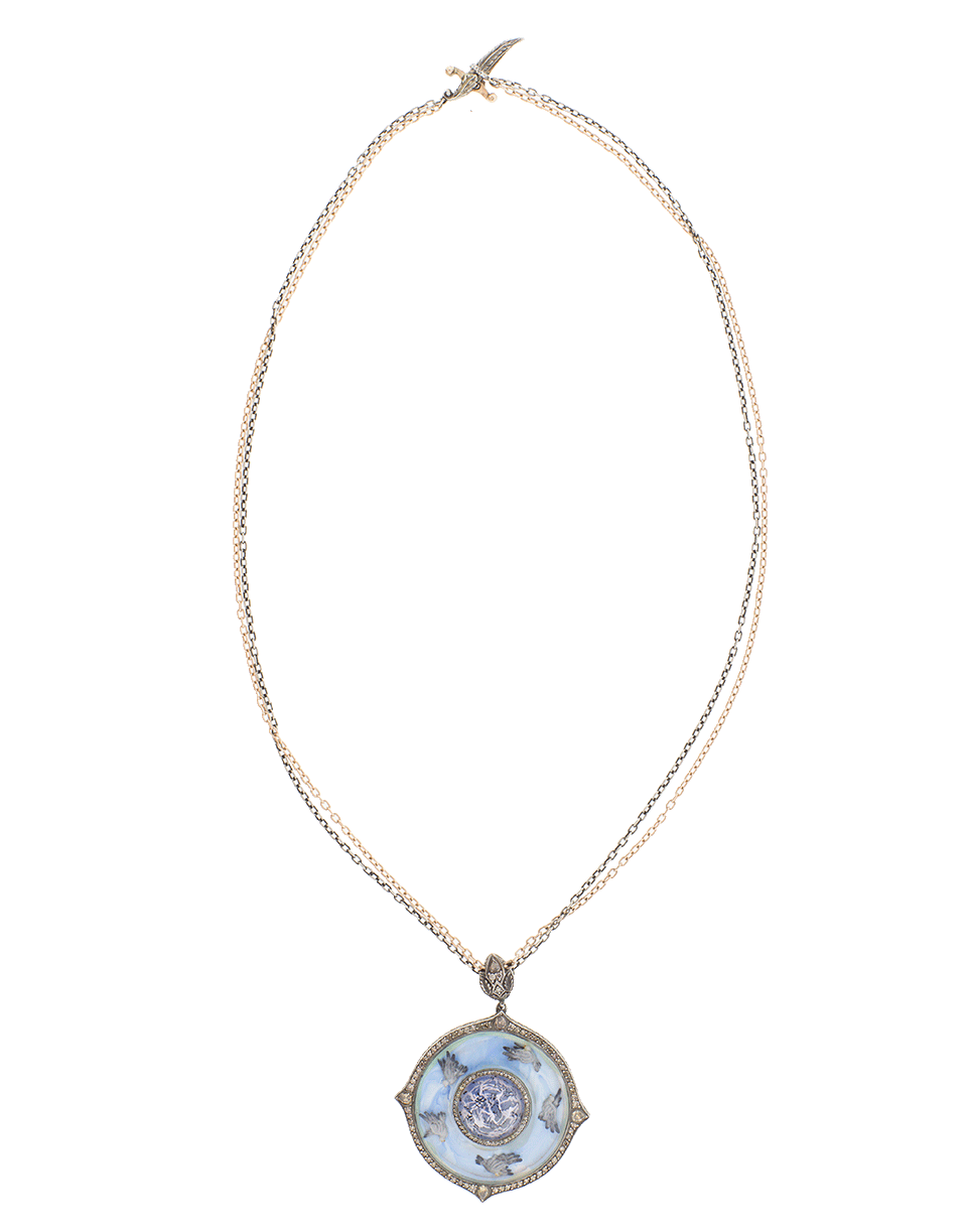SEVAN BICAKCI-Carved Seagulls Necklace-ROSE GOLD