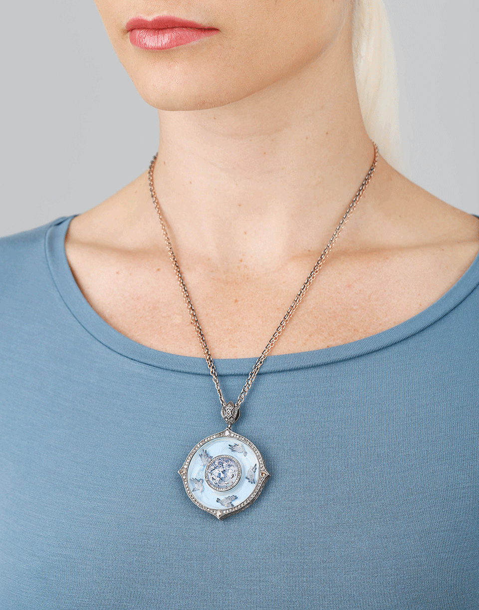 SEVAN BICAKCI-Carved Seagulls Necklace-ROSE GOLD