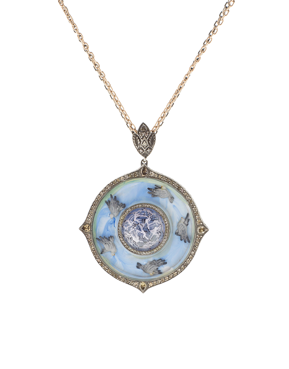 SEVAN BICAKCI-Carved Seagulls Necklace-ROSE GOLD