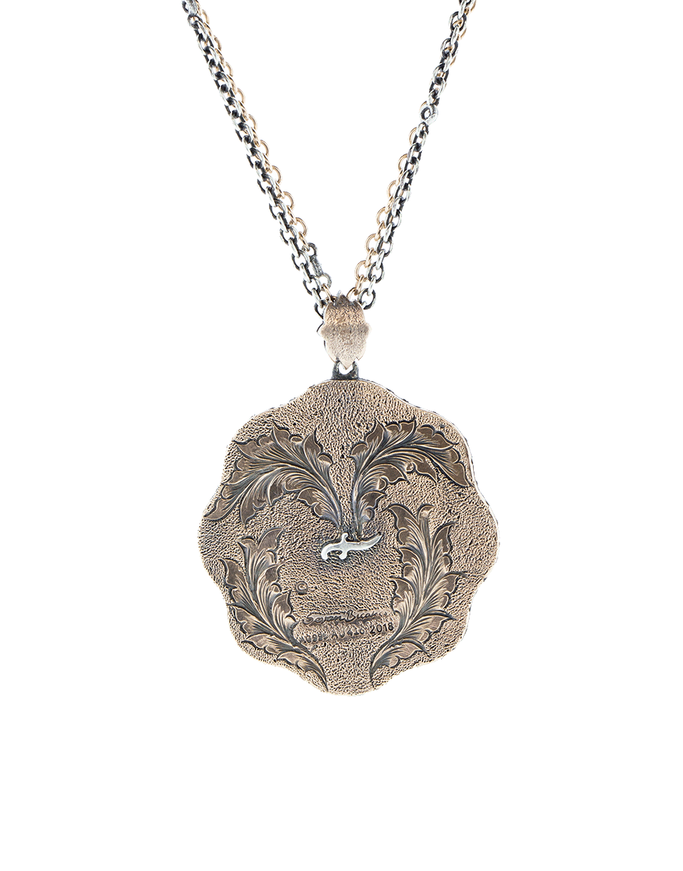 SEVAN BICAKCI-Pink Mosaic Bird In Flight Necklace-ROSE GOLD