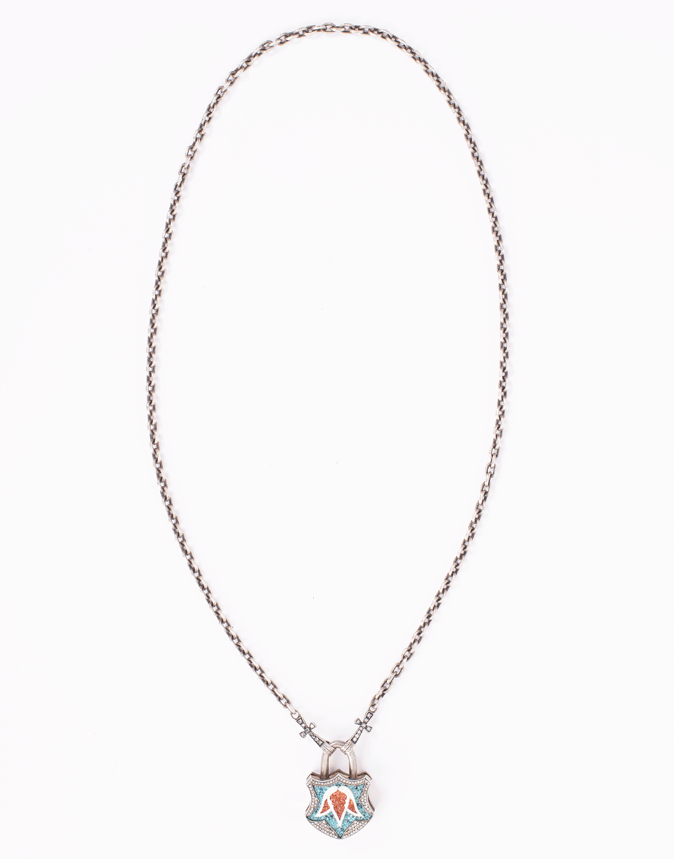SEVAN BICAKCI-Diamond Cross Endcap Silver Open End Chain-SILVER