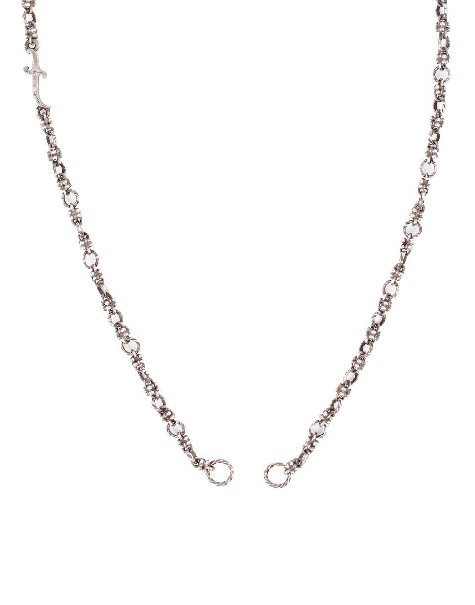 SEVAN BICAKCI-Open Water Chain Necklace With Dagger Station-SILVER