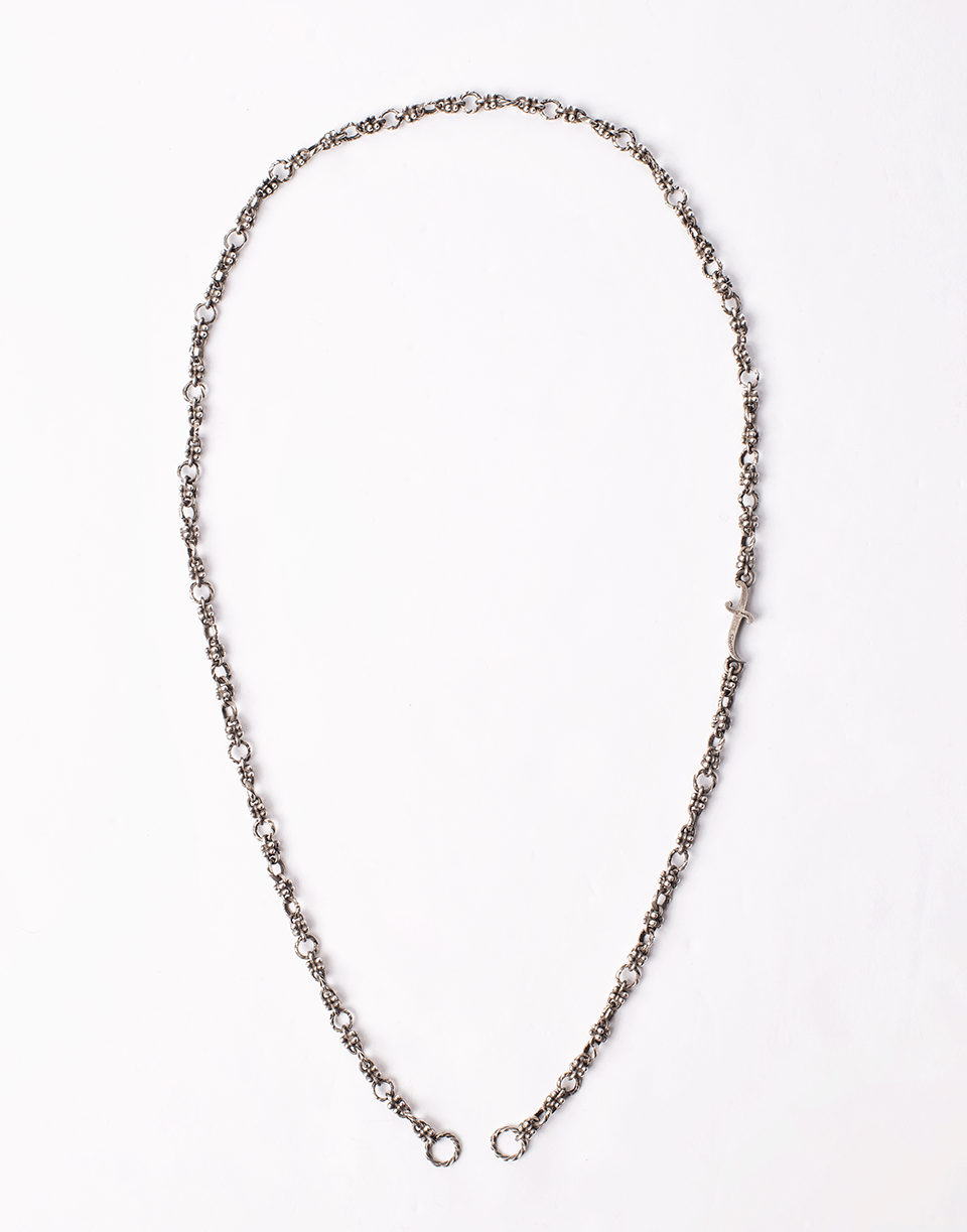 SEVAN BICAKCI-Open Water Chain Necklace With Dagger Station-SILVER