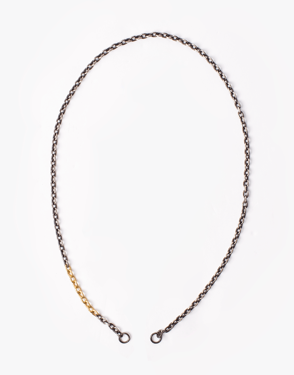 SEVAN BICAKCI-Silver With Gold Link Chain-SILVER
