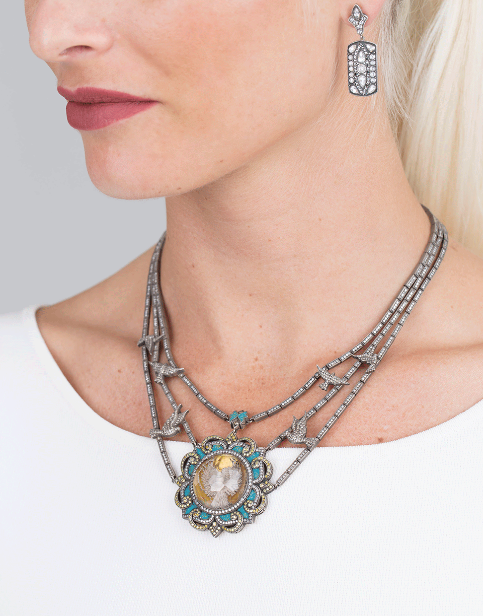 SEVAN BICAKCI-Birds In Flight Diamond Necklace-YELLOW GOLD