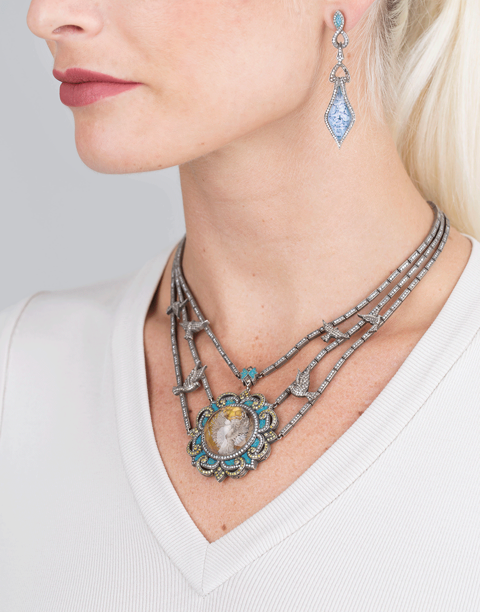 SEVAN BICAKCI-Birds In Flight Diamond Necklace-YELLOW GOLD