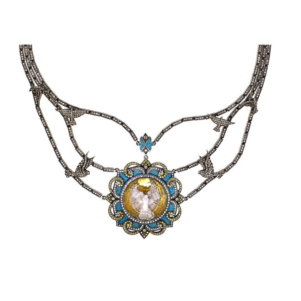 SEVAN BICAKCI-Birds In Flight Diamond Necklace-YELLOW GOLD