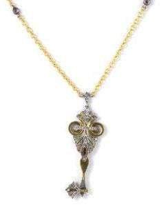 SEVAN BICAKCI-Diamond Key Pendant Chain Necklace-YELLOW GOLD