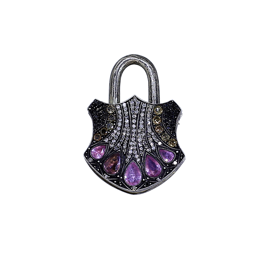 SEVAN BICAKCI-Large Padlock Pendant-SILVER