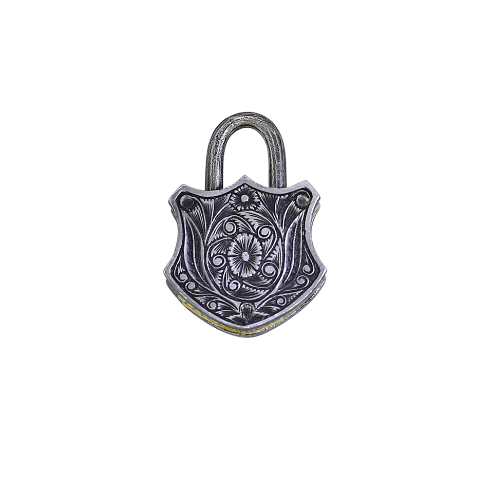SEVAN BICAKCI-Large Padlock Pendant-SILVER