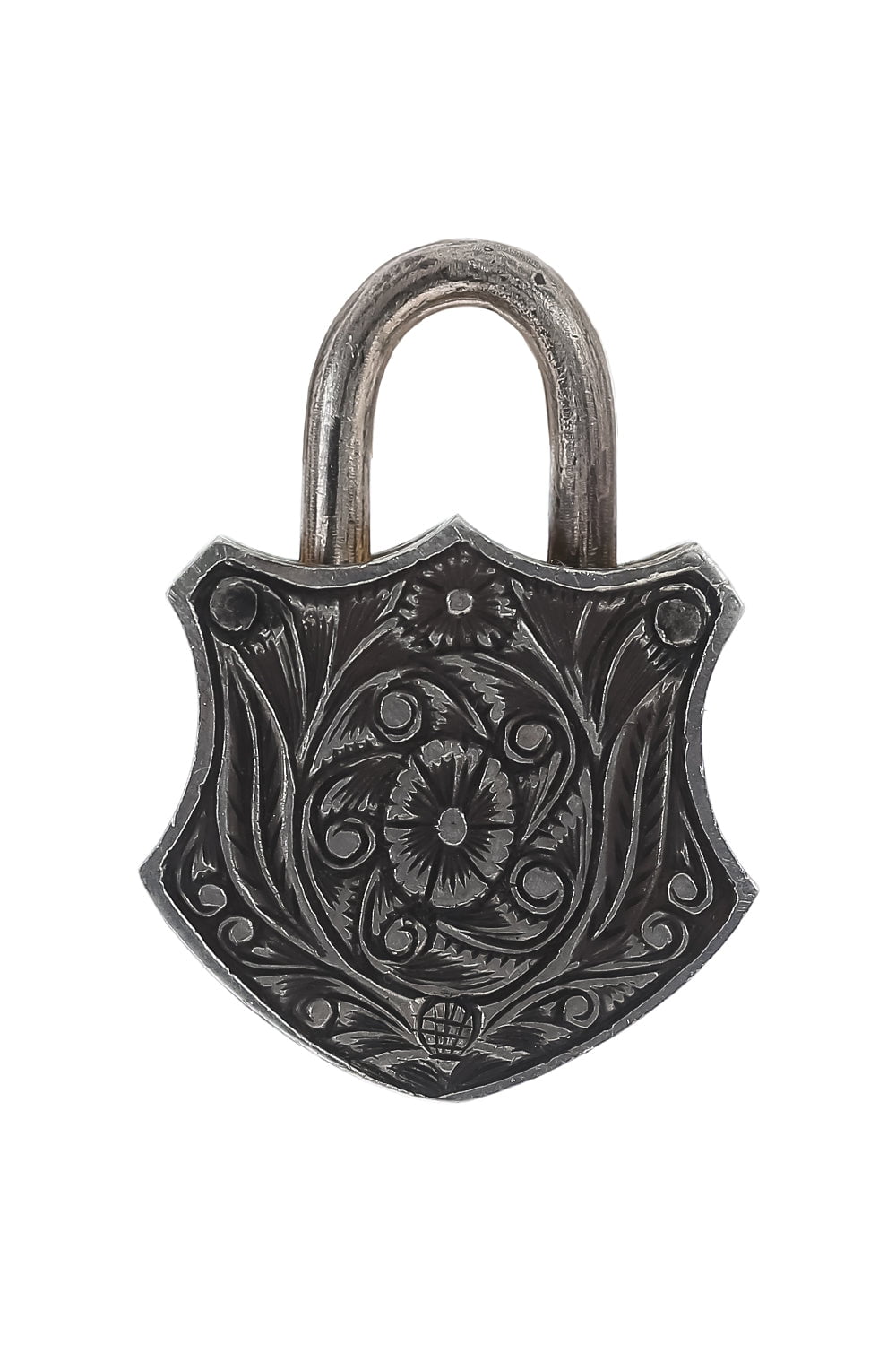 SEVAN BICAKCI-Large Shield Lock Pendant-SILVER