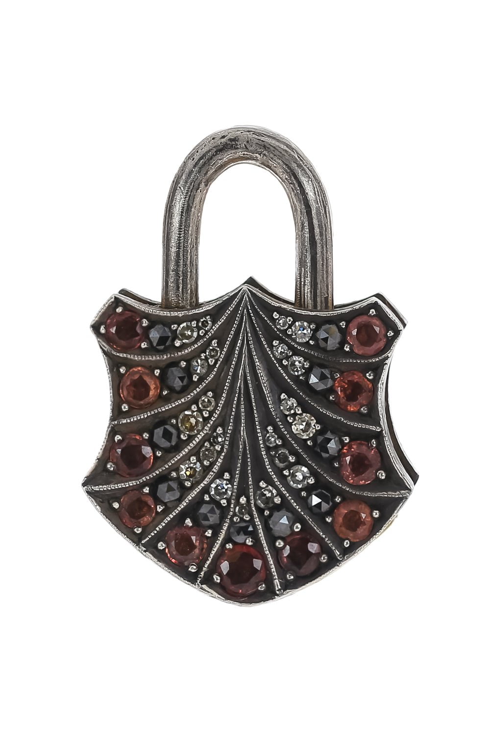 SEVAN BICAKCI-Large Shield Lock Pendant-SILVER