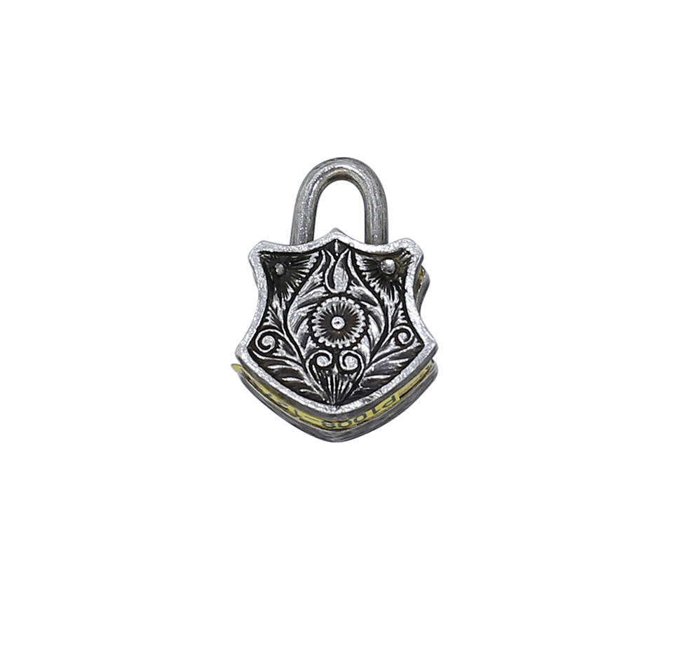 SEVAN BICAKCI-Medium Fancy Diamond Padlock Pendant-SILVER