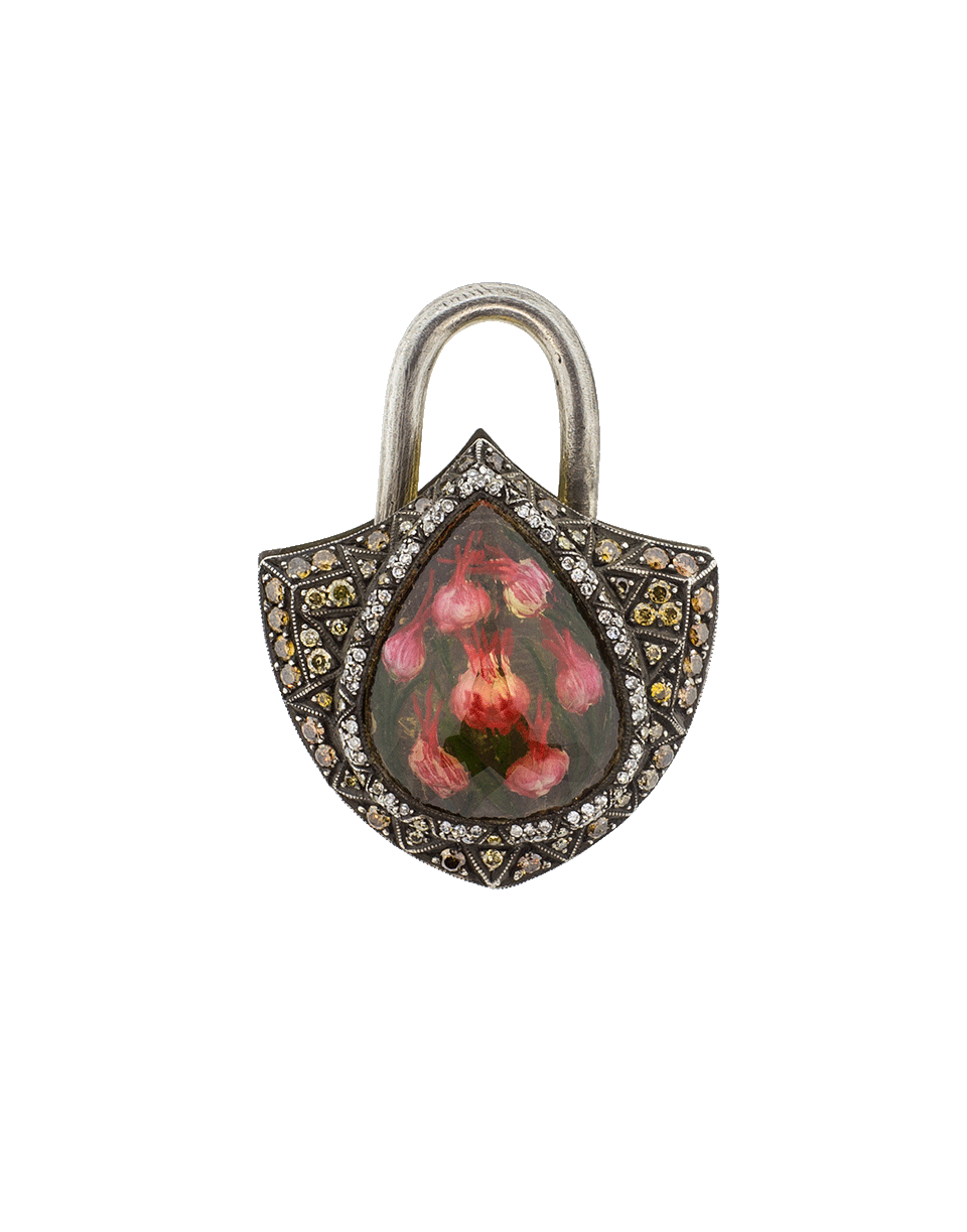 SEVAN BICAKCI-Carved Tulip Lock Pendant In Citrine-YELLOW GOLD