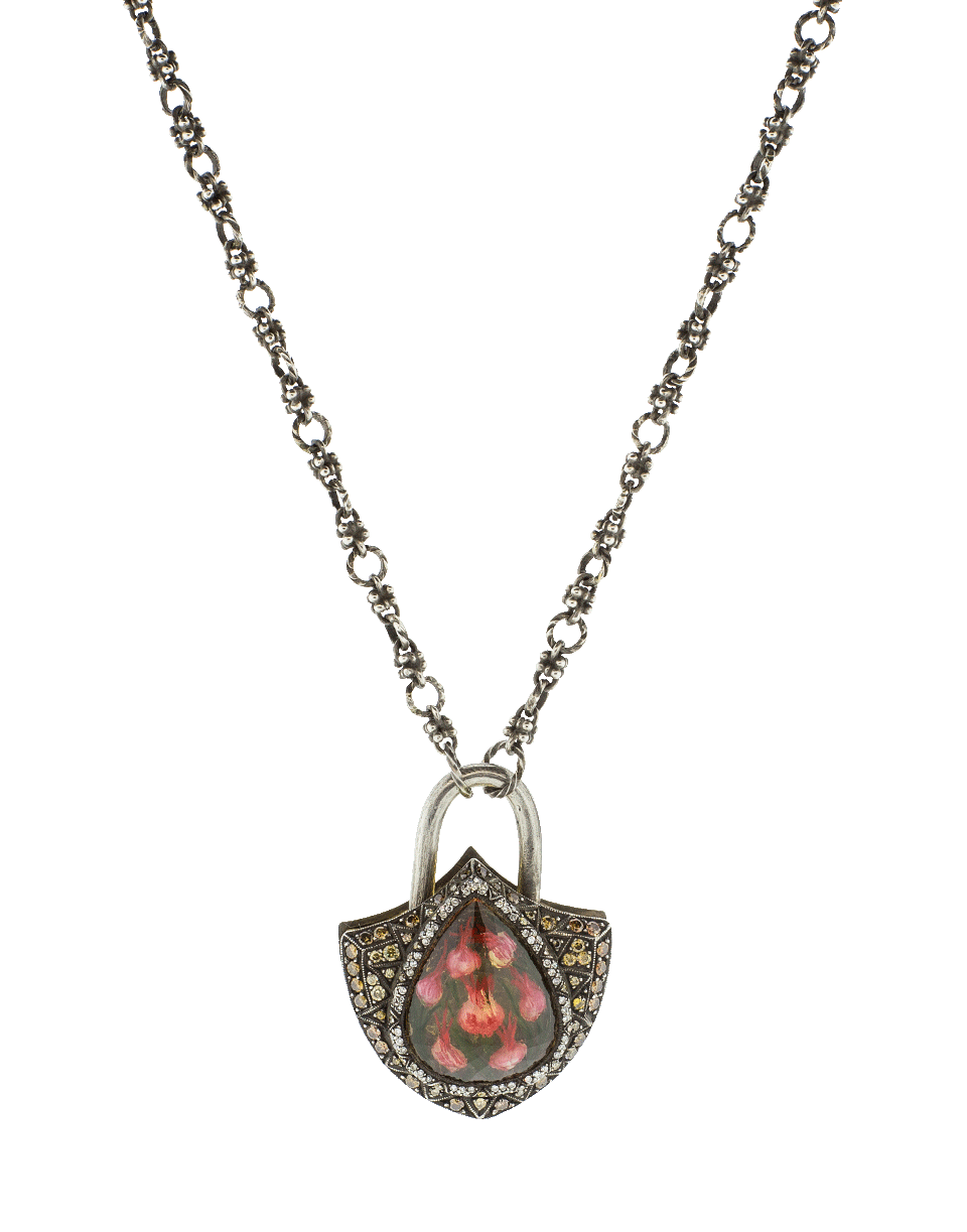SEVAN BICAKCI-Carved Tulip Lock Pendant In Citrine-YELLOW GOLD