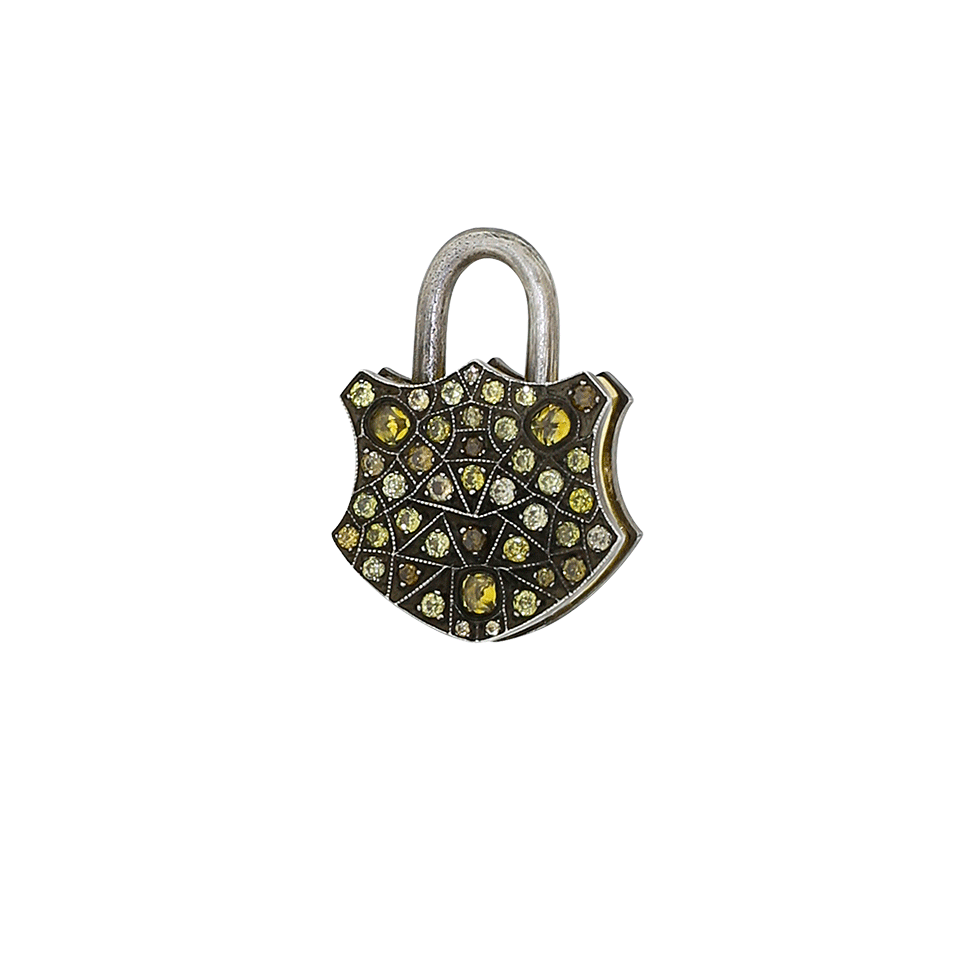 SEVAN BICAKCI-Fancy Diamond Jigsaw Padlock-YELLOW GOLD