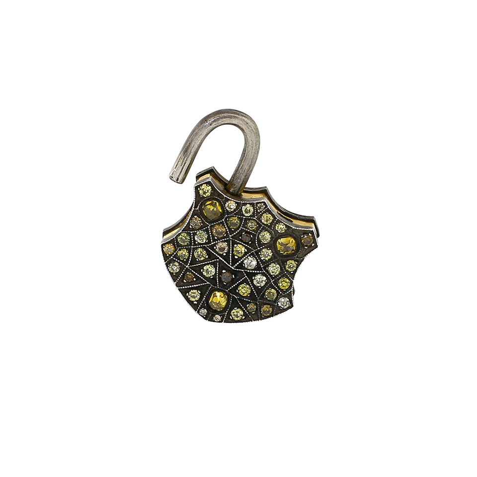 SEVAN BICAKCI-Fancy Diamond Jigsaw Padlock-YELLOW GOLD