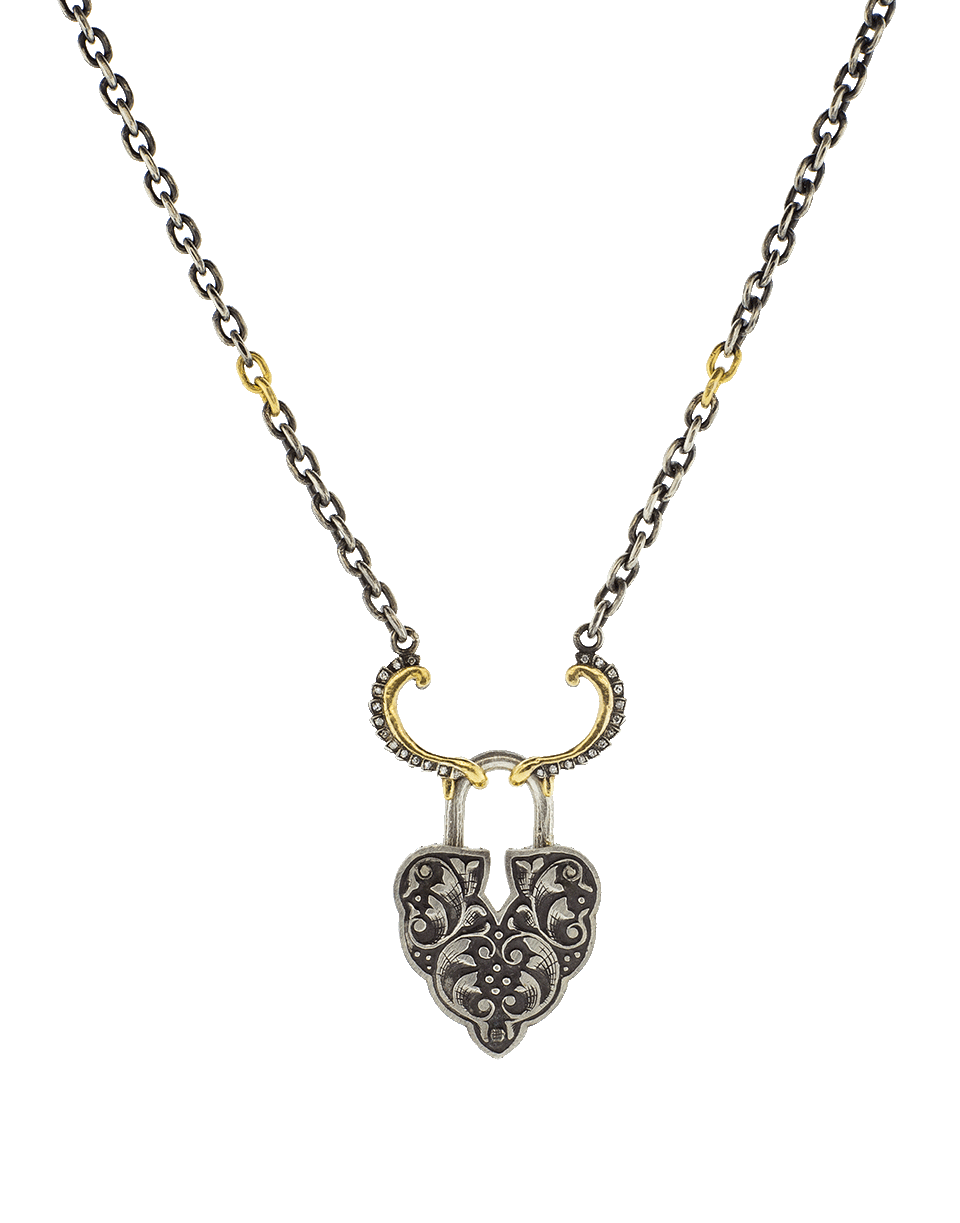 SEVAN BICAKCI-Large Aspen Leaf Lock Pendant-YELLOW GOLD