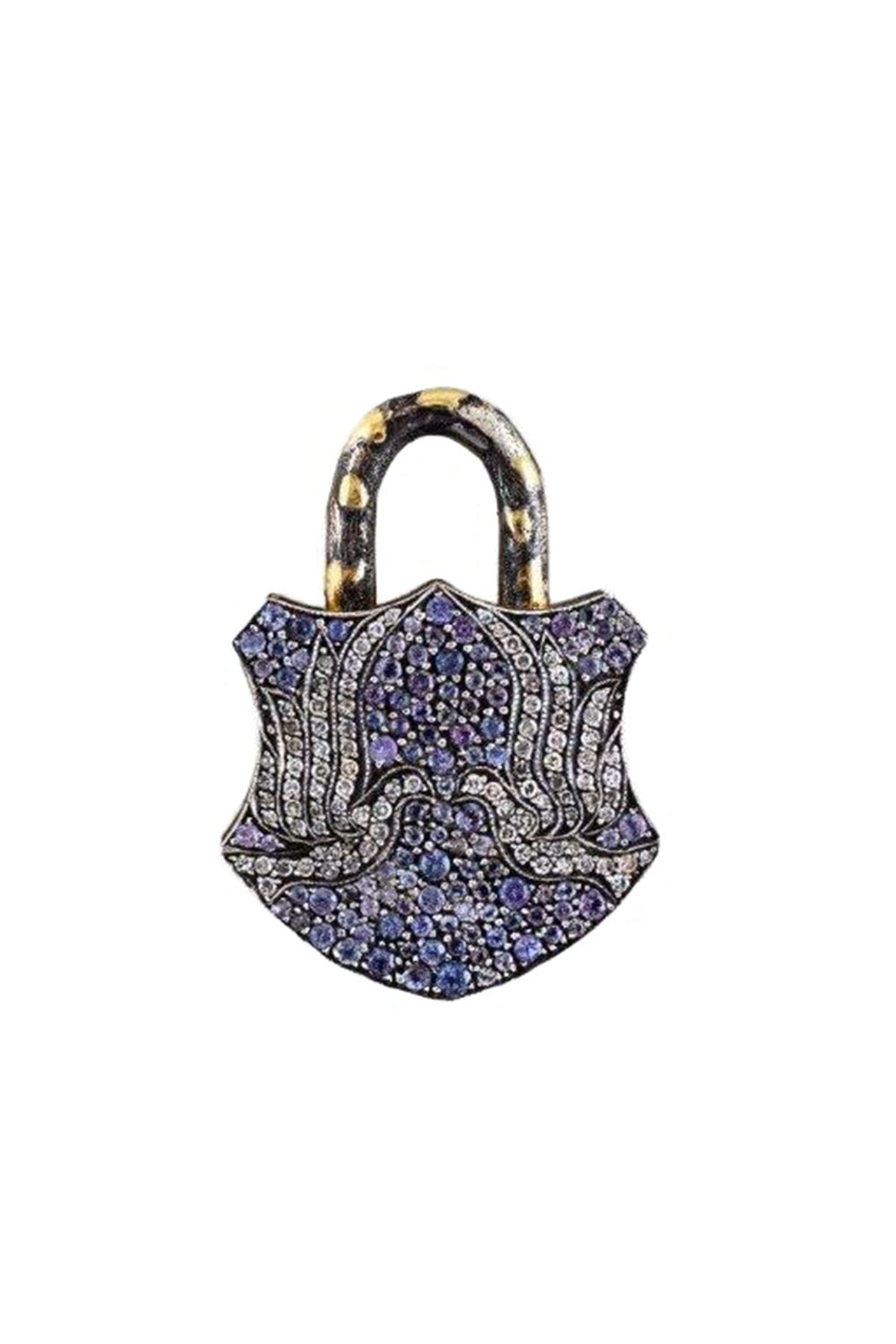SEVAN BICAKCI-Large Bird In Flight Padlock Pendant-YELLOW GOLD