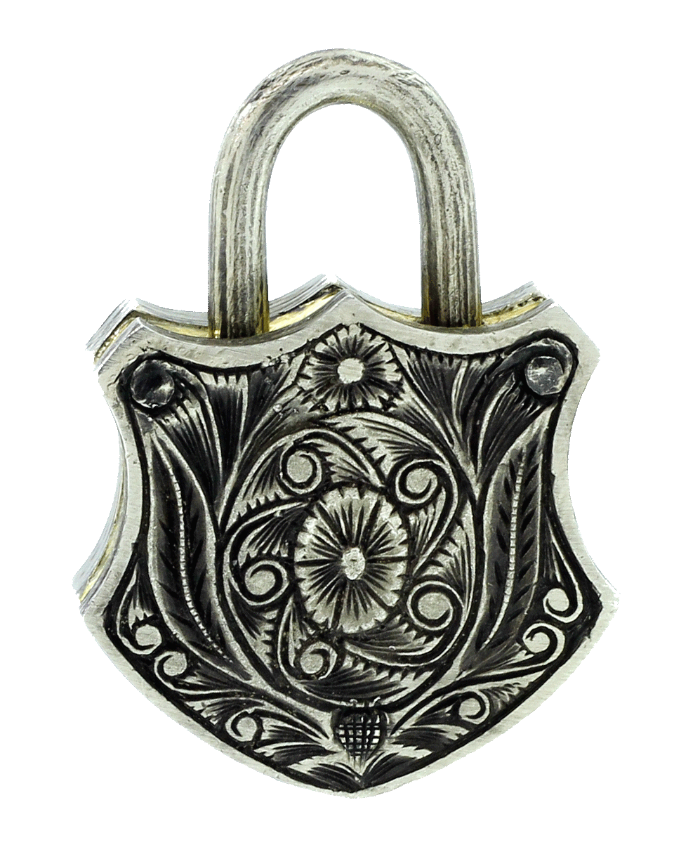 SEVAN BICAKCI-Large Blue Sapphire Lock Pendant-YELLOW GOLD