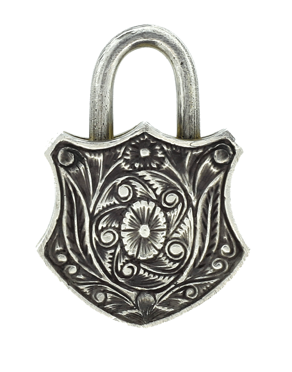 SEVAN BICAKCI-Large Fan Motif Lock Pendant-YELLOW GOLD