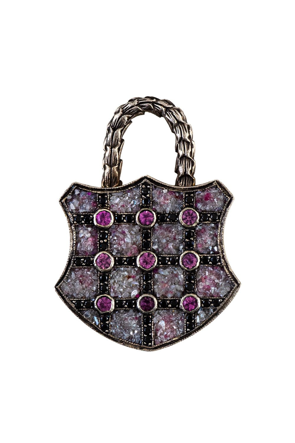 SEVAN BICAKCI-MM Shield Padlock Pendant-YELLOW GOLD