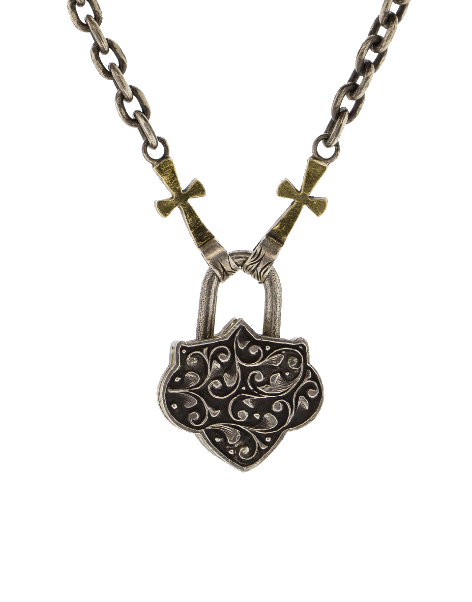 SEVAN BICAKCI-Mother Of Pearl And Diamond Rose Padlock-YELLOW GOLD