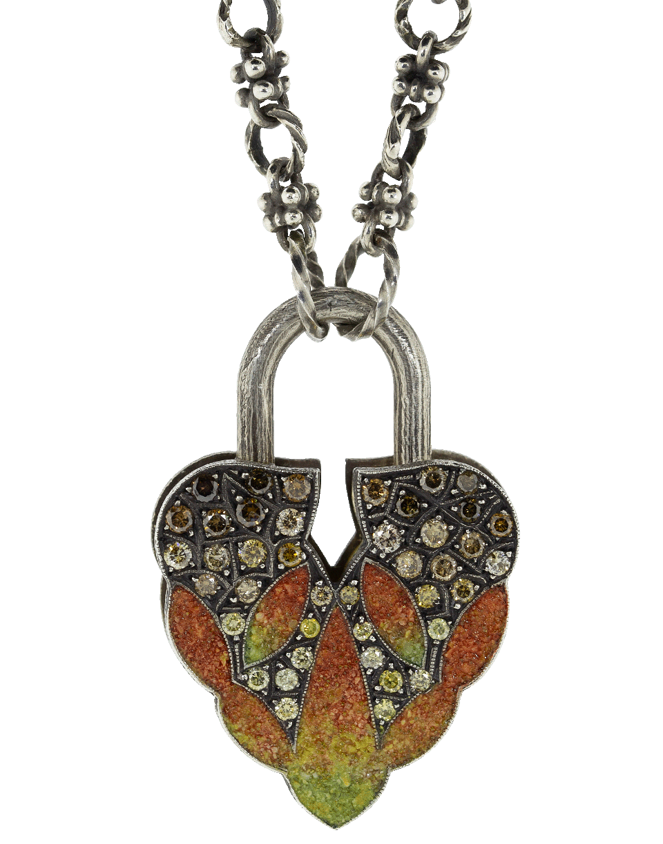 SEVAN BICAKCI-Orange Gradient Aspen Leaf Lock-YELLOW GOLD