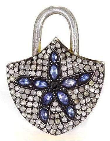 SEVAN BICAKCI-XL Blue Sapphire and Diamond Starfish Padlock-YELLOW GOLD