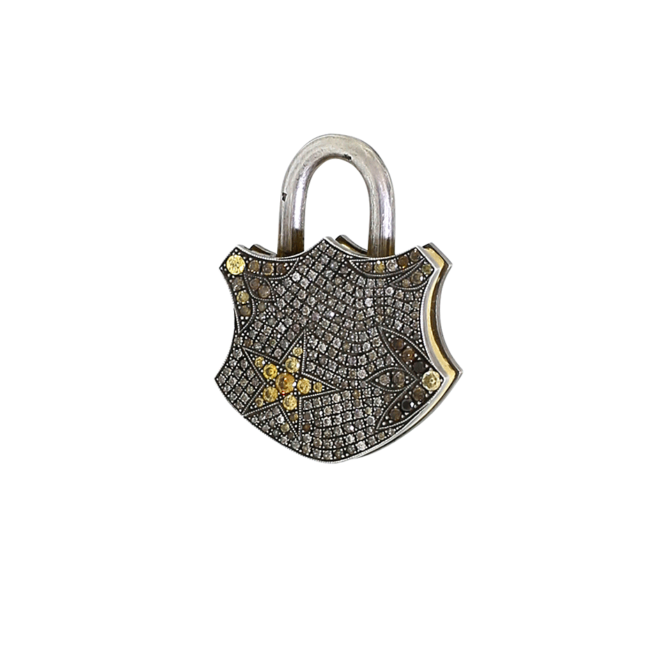 SEVAN BICAKCI-Yellow Fancy Diamond Padlock-YELLOW GOLD