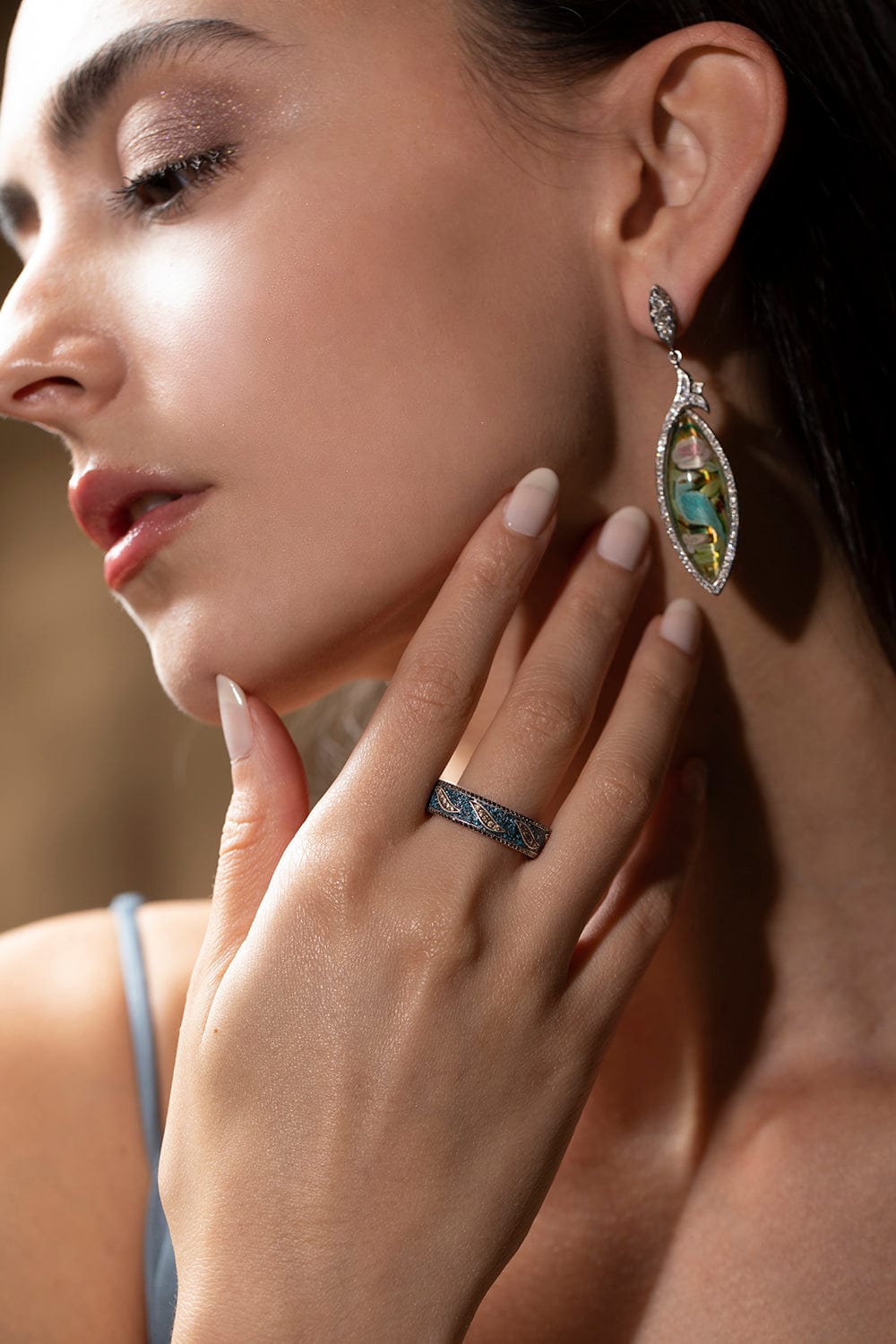 SEVAN BICAKCI-Lapis Micro Mosaic Ring-SILVER