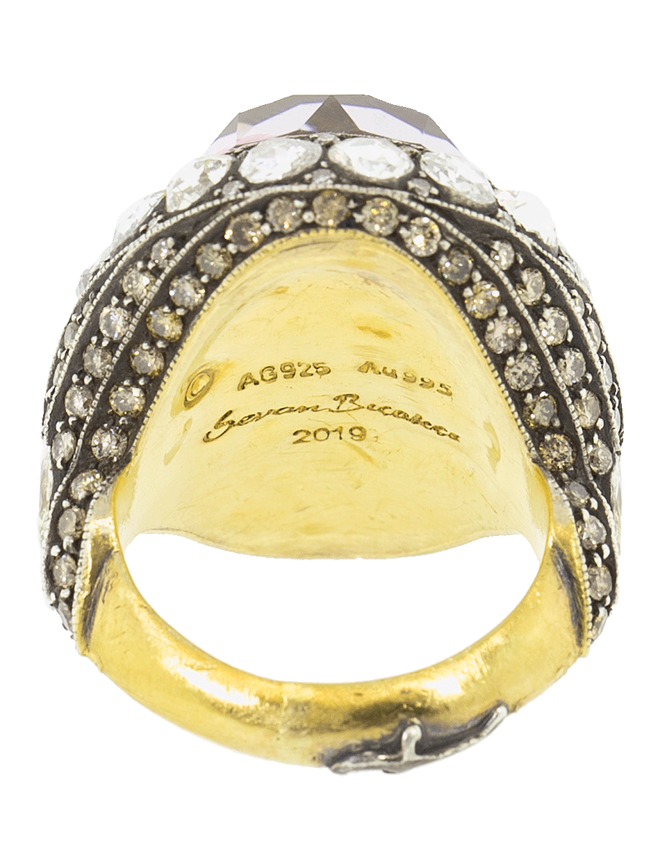 SEVAN BICAKCI-Carved Amethyst Flamingo Ring-YELLOW GOLD