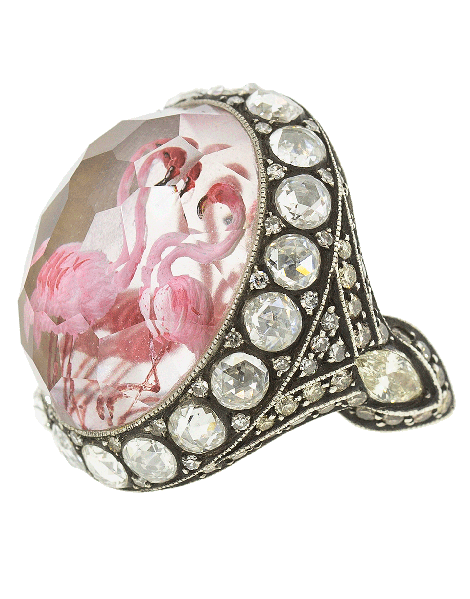 SEVAN BICAKCI-Carved Amethyst Flamingo Ring-YELLOW GOLD