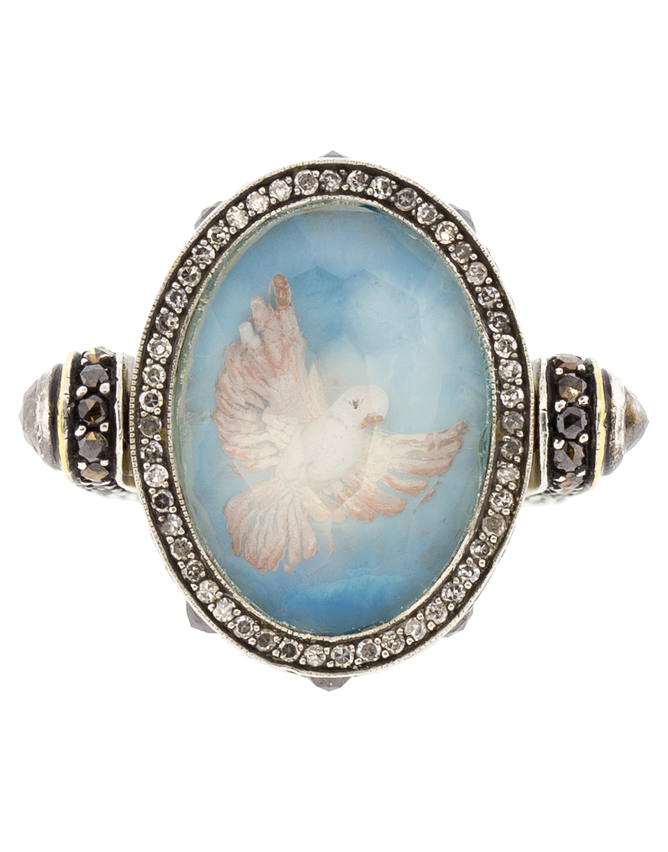 SEVAN BICAKCI-Flying Dove Flip Ring-YELLOW GOLD