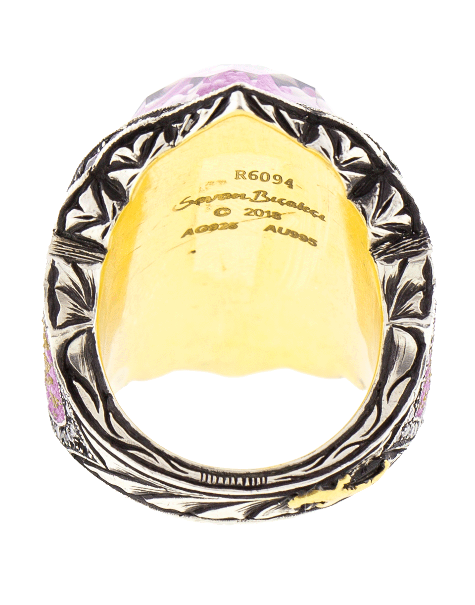SEVAN BICAKCI-Lavender Birds In Flight Ring-YELLOW GOLD