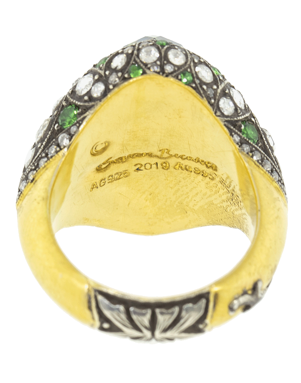 SEVAN BICAKCI-Carved Lemon Quartz Dragonfly Ring-YELLOW GOLD