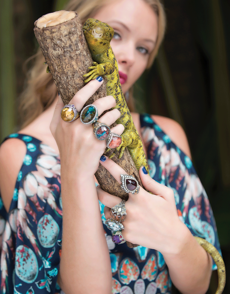 SEVAN BICAKCI-Carved Peacock Ring-YELLOW GOLD
