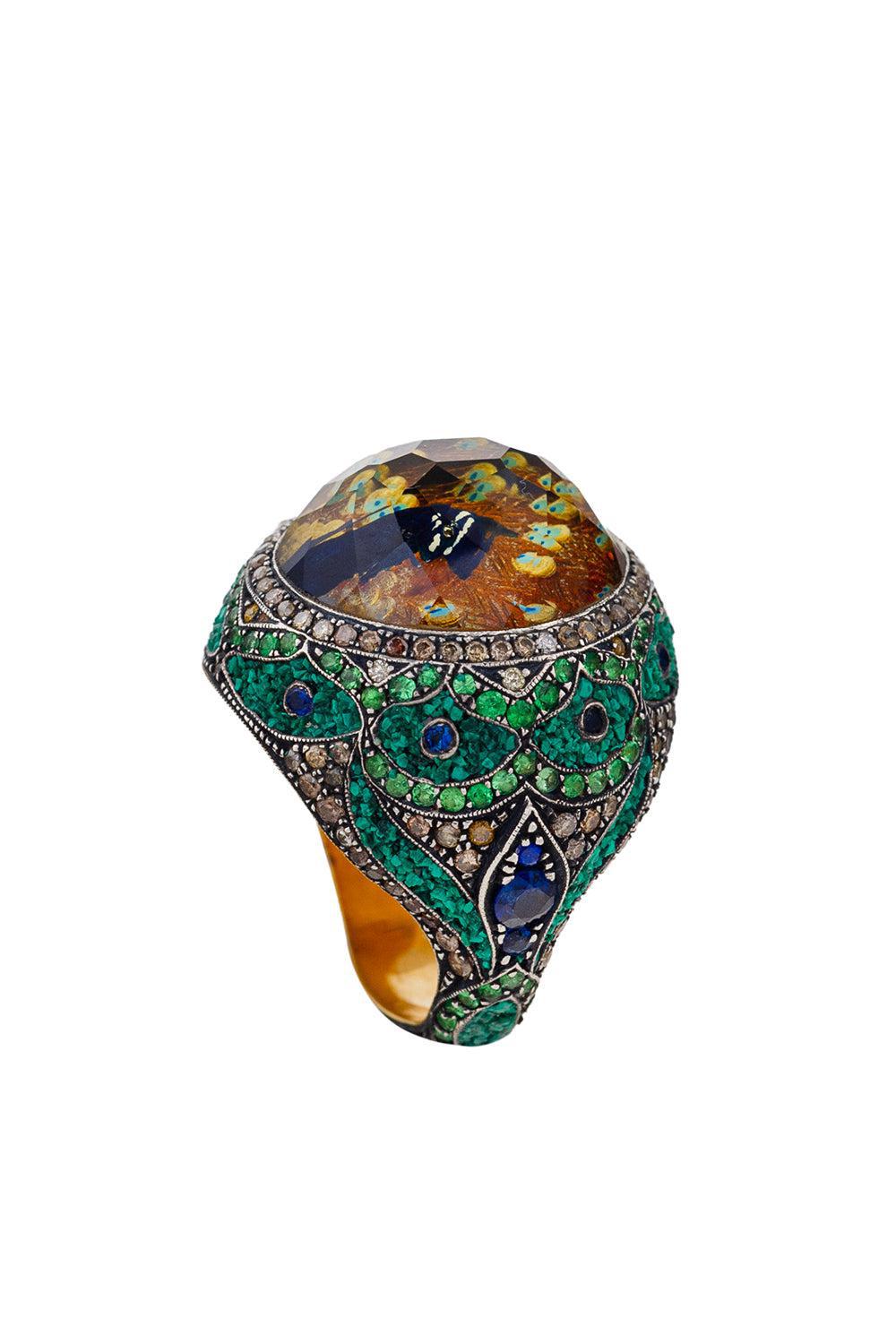 Carved Parrot Ring-YELLOW GOLD-7.75-JEWELRYFINE JEWELRING-SEVAN BICAKCI