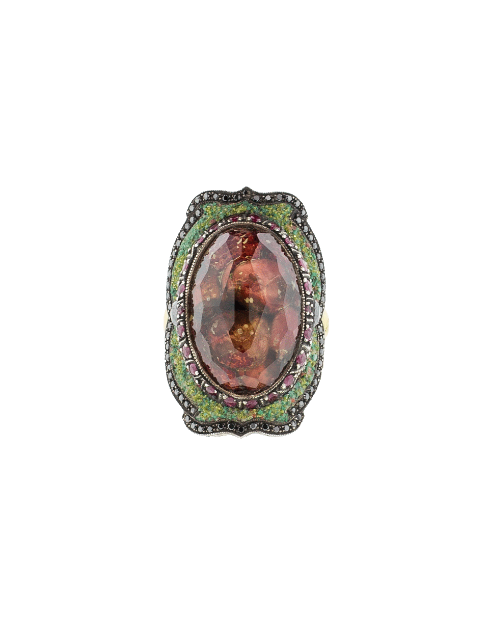 SEVAN BICAKCI-Carved Pomegranate Ring In Citrine-YELLOW GOLD