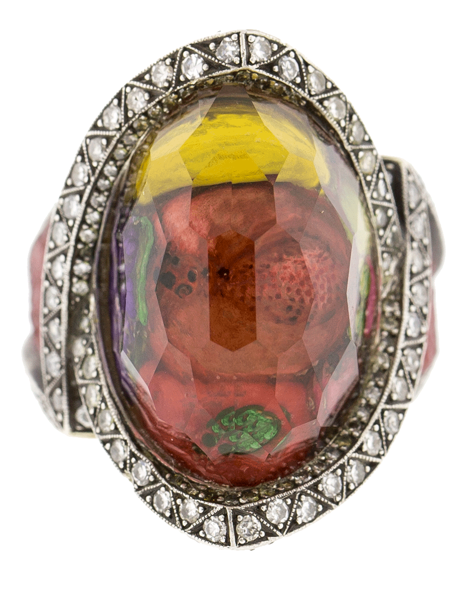 SEVAN BICAKCI-Pomegranate Mosaic Ring-YELLOW GOLD