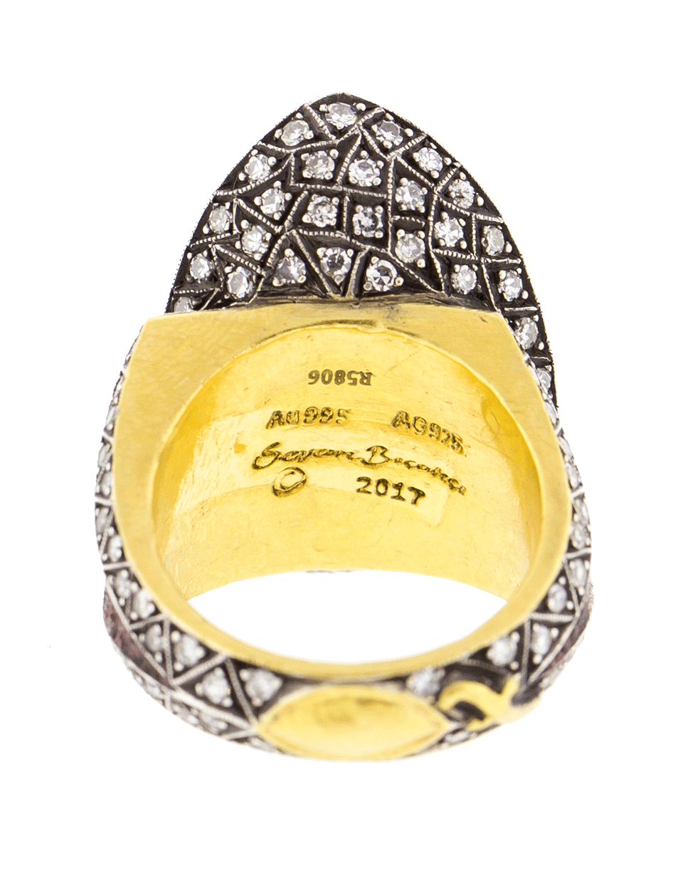 SEVAN BICAKCI-Pomegranate Mosaic Ring-YELLOW GOLD
