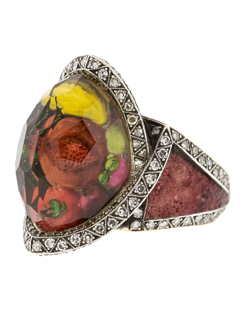 SEVAN BICAKCI-Pomegranate Mosaic Ring-YELLOW GOLD