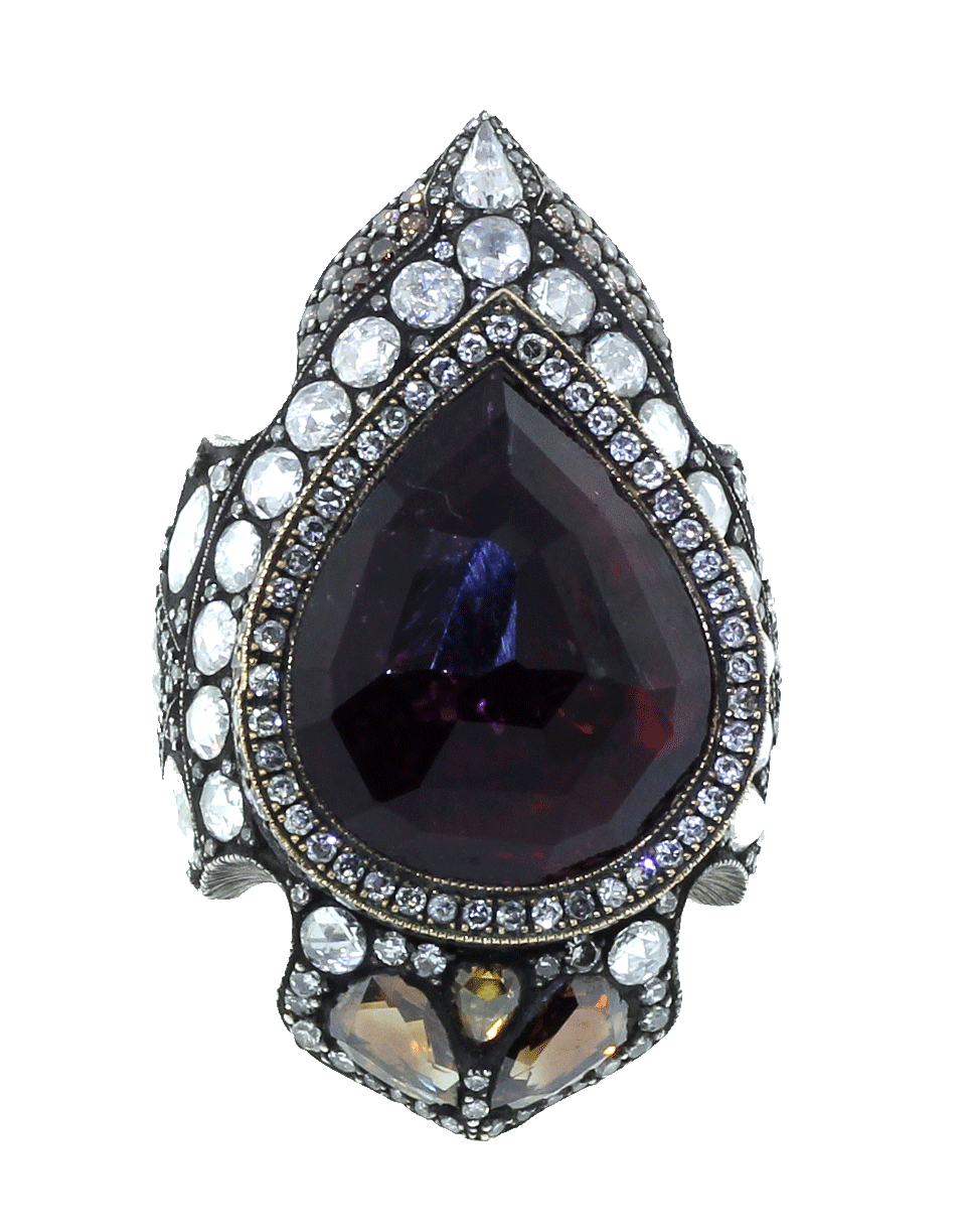 SEVAN BICAKCI-Calligraphy "Marshalla" Tourmaline Ring-YELLOW GOLD
