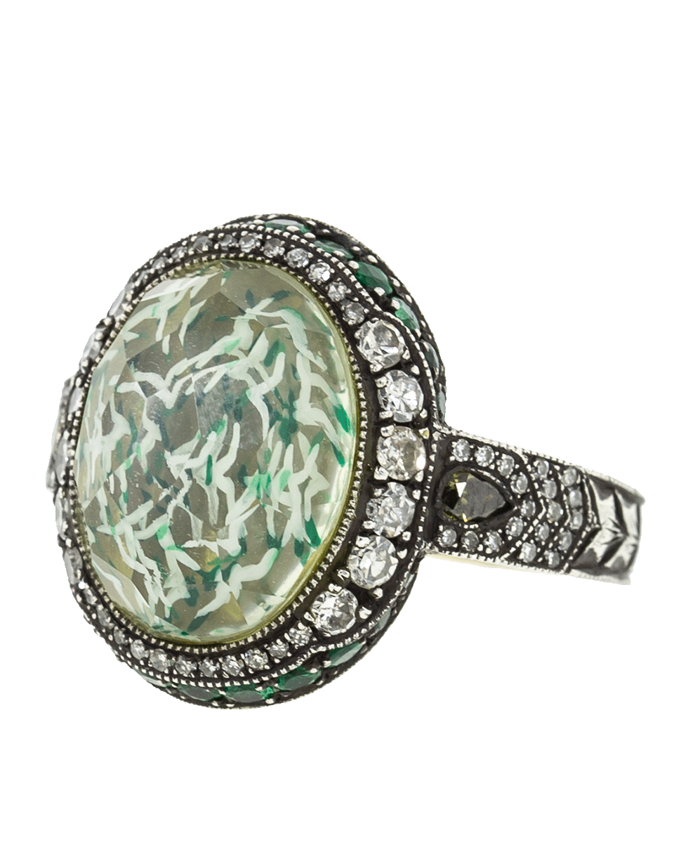 SEVAN BICAKCI-Carved Moonstone Flying Seagulls Ring-YELLOW GOLD