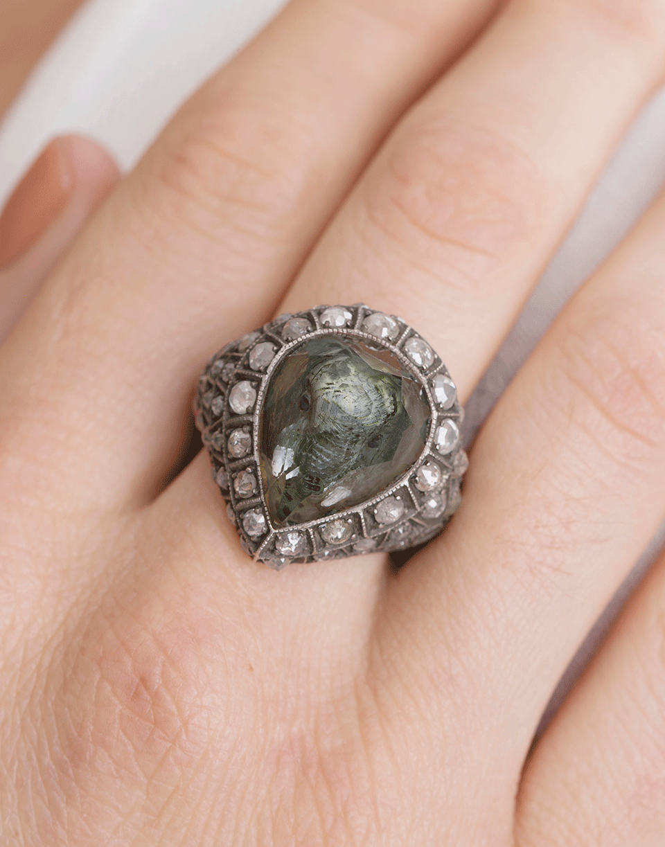 SEVAN BICAKCI-Elephant Quartz Ring-YELLOW GOLD